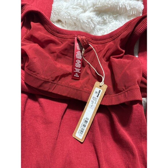 Skims Cotton Ribbed Jumpsuit Brick - Picture 6 of 8